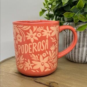 Floral Coral 16oz. OPALHOUSE Mug NWOT.